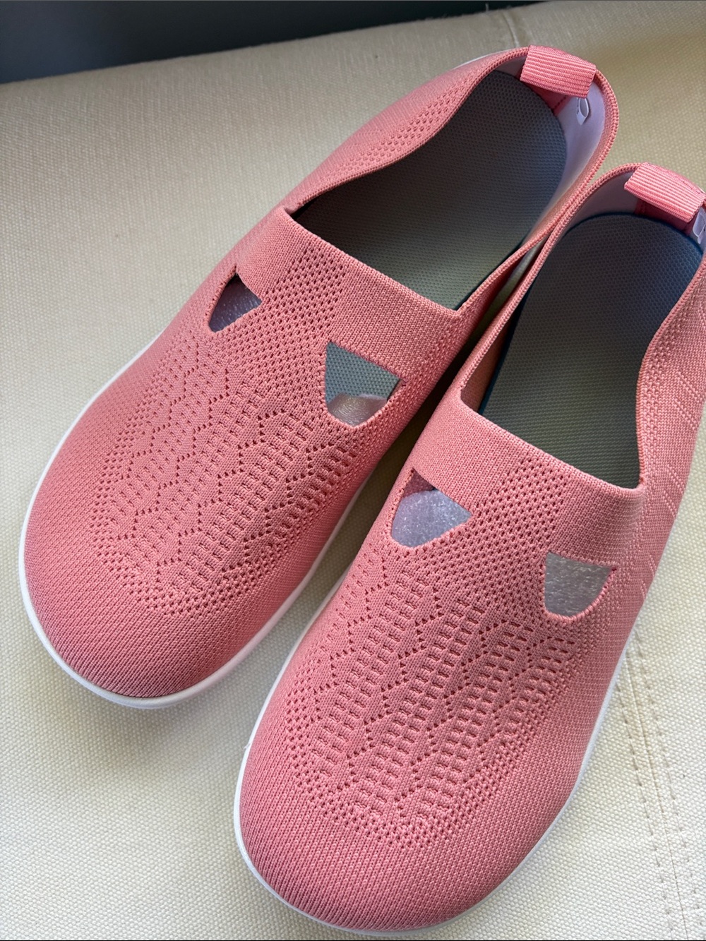 Comfort Knit Slip-On Sneakers - Pink